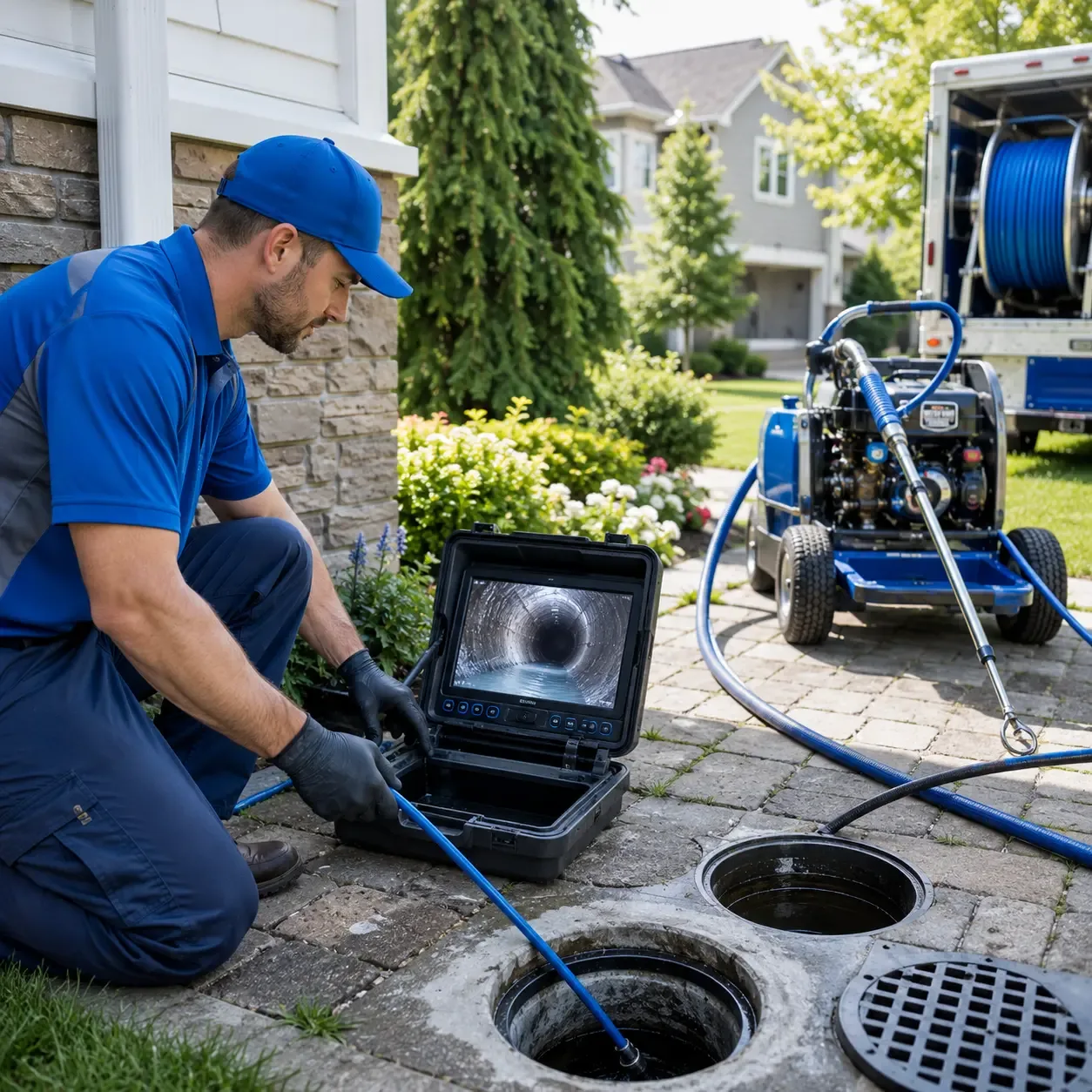 Outdoor drain cleaning professionals serving Belford, NJ